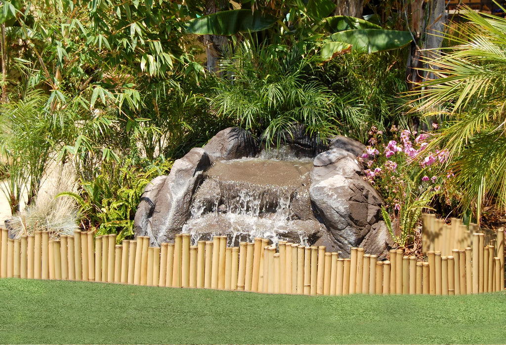 Natural Bamboo Border Edging 23" L x 8" H 5-Pack F757