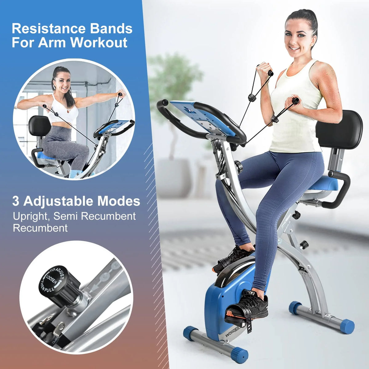 Folding Magnetic Exercise Bike T611