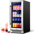 15 Beverage Cooler 80 Cans Glass Door Lock K218367