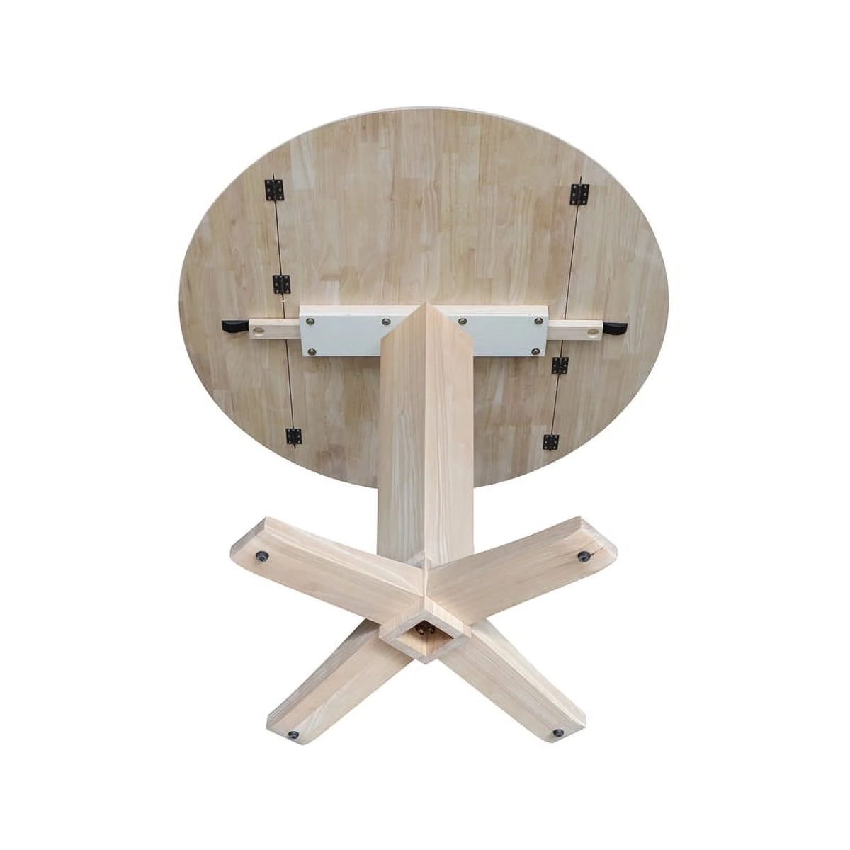 42" Round Solid Wood Drop Leaf Counter Height Dining Table R88029