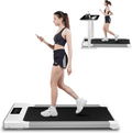 Walking Pad Treadmill 2 in 1 with Remote Control LED Display White I47876