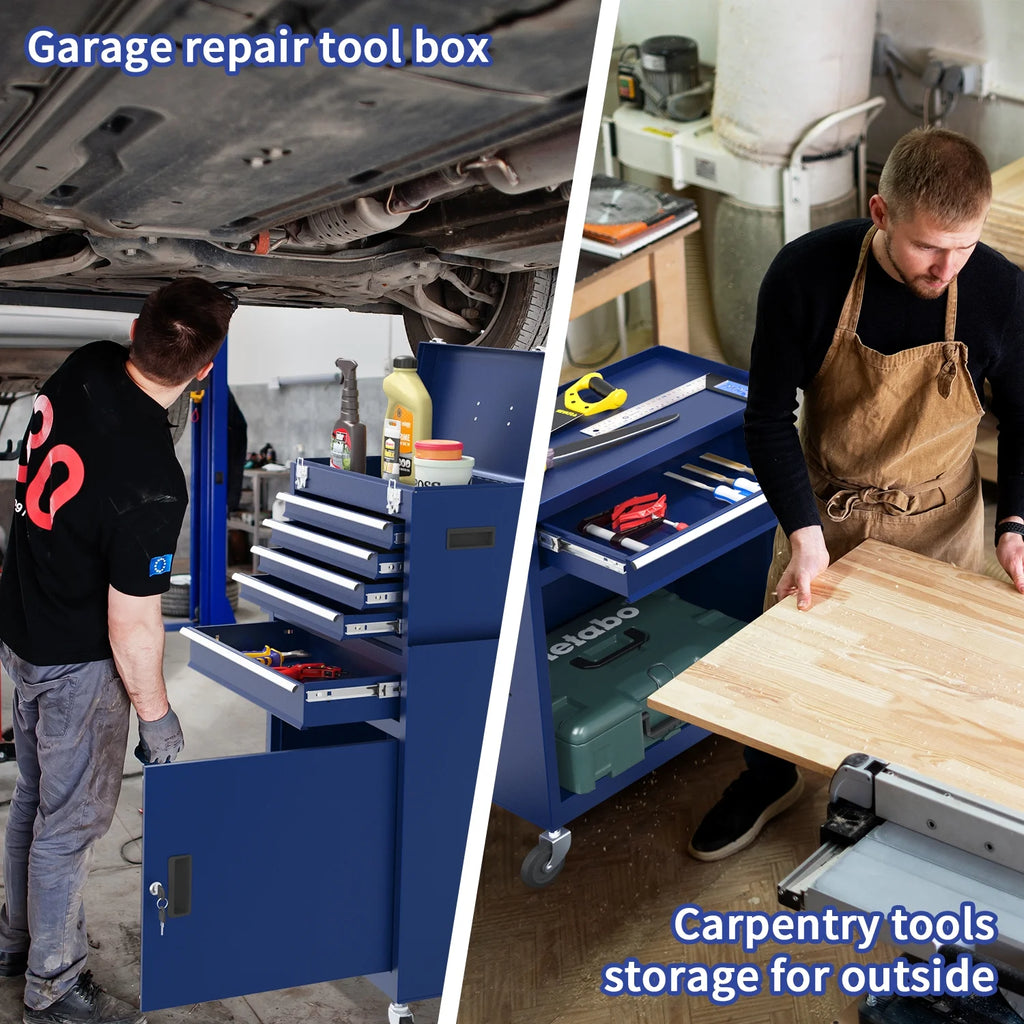 5 Drawer Mechanic Tool Chest with Wheels Rolling Tool Box Cabinet G22672