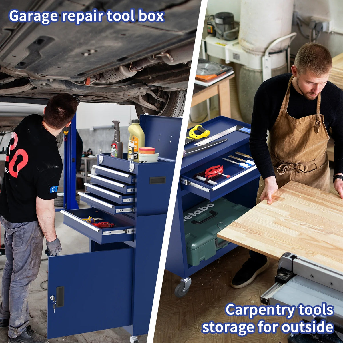 5 Drawer Mechanic Tool Chest with Wheels Rolling Tool Box Cabinet G22672