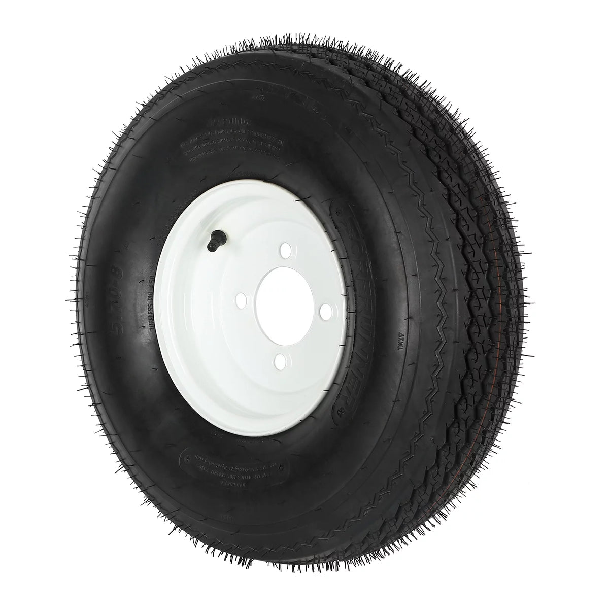 5.70x8 Trailer Tires with 8 Rims, 4 Lug, Load Range C, 2 Pack E591569