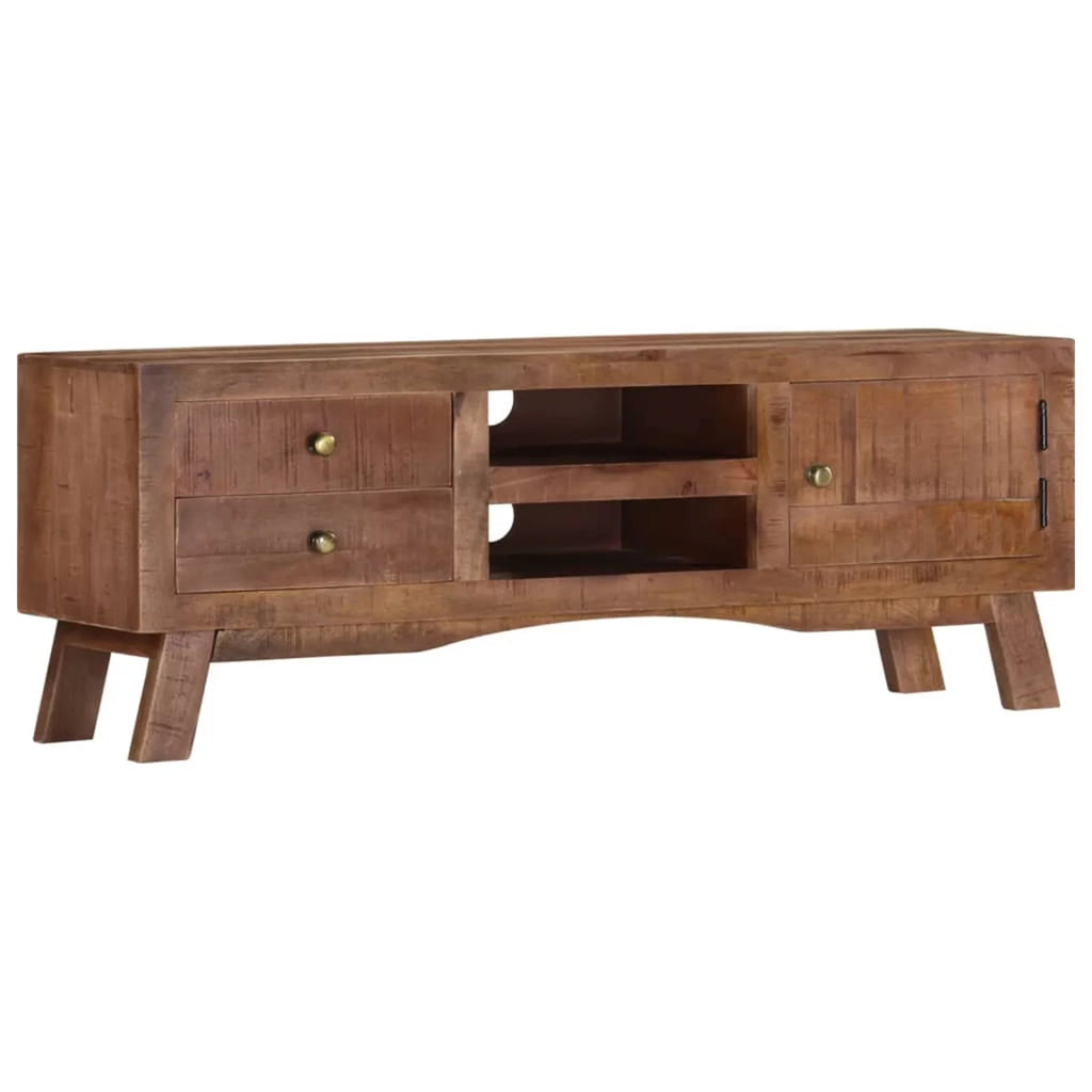 Rough Mango Wood TV Stand with 2 Drawers E32512