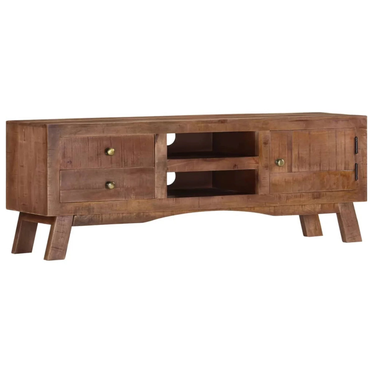 Rough Mango Wood TV Stand with 2 Drawers E32512