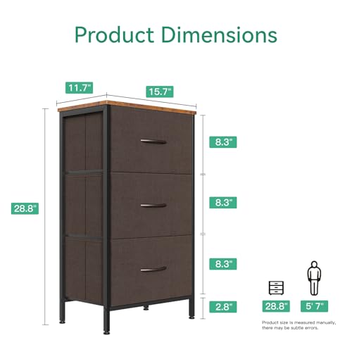Black 3 Drawer Dresser I13796