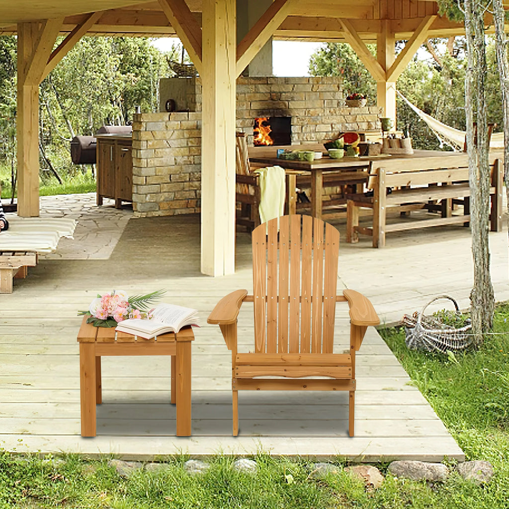 Wooden Patio Side Table J579