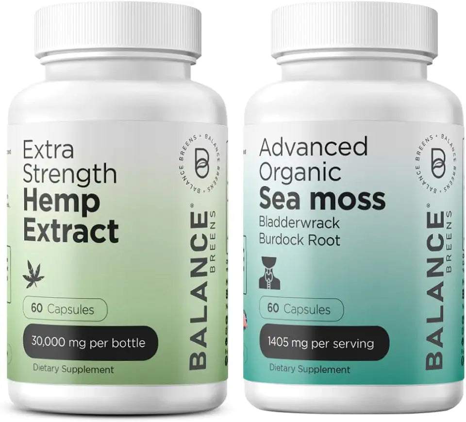 Hemp Extract Capsules and Irish Sea Moss Supplement Y217
