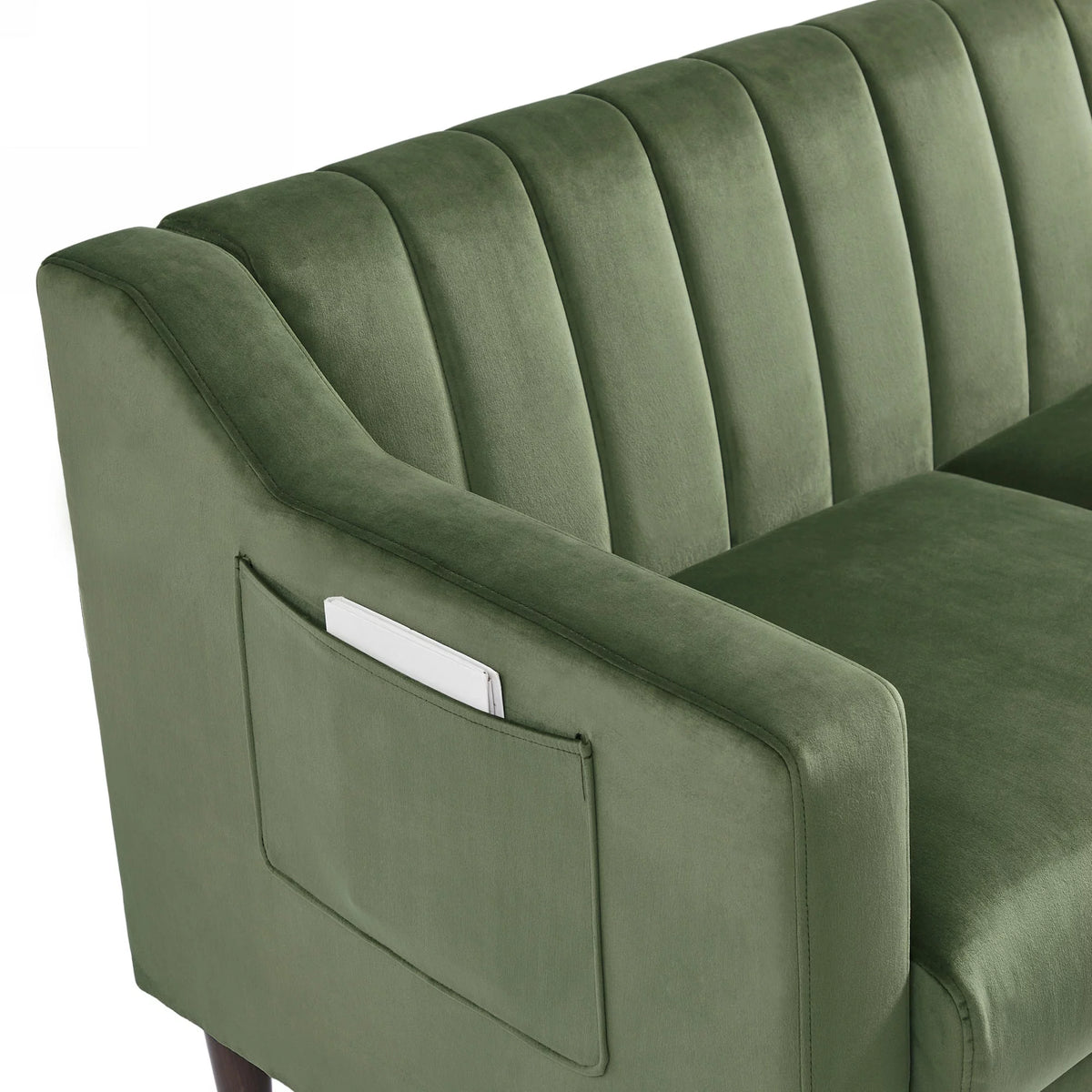Green Velvet 3 Seats Sofa E1842