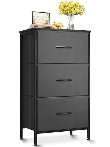 Black 3 Drawer Dresser I13796