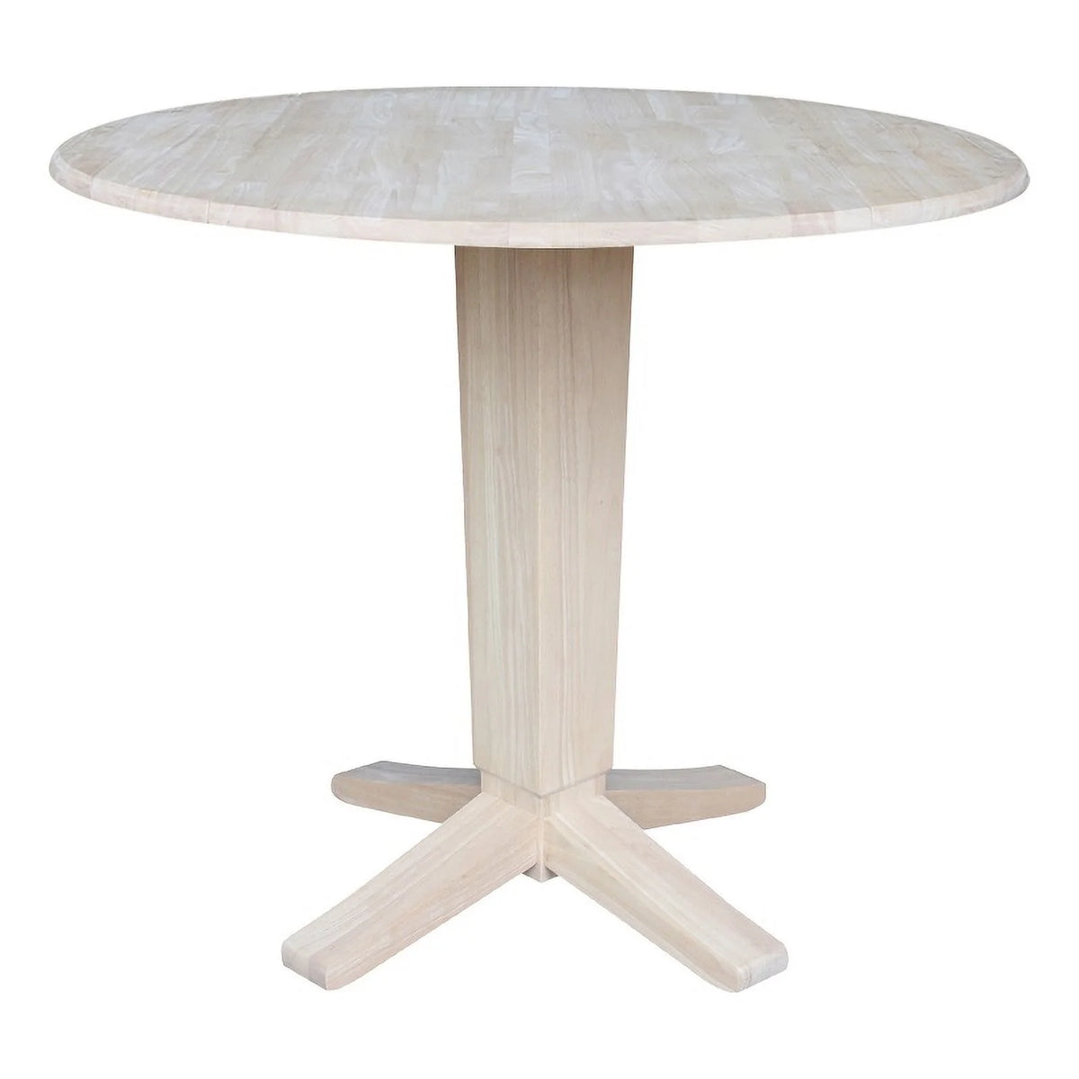 42" Round Solid Wood Drop Leaf Counter Height Dining Table R88029