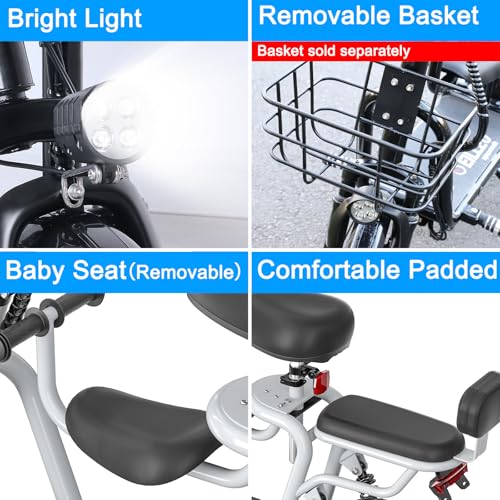 Electric Scooter with Seat, 500W Motor, 20 Mile Range, 14" Pneumatic Tires I376