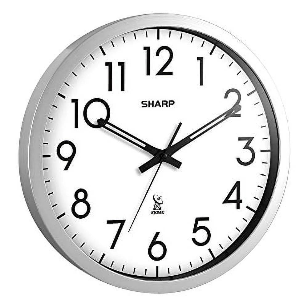 Silver Brushed Finish 12" Wall Clock A696576
