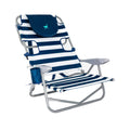 Striped Blue 5 Position Recline Beach Chair E728