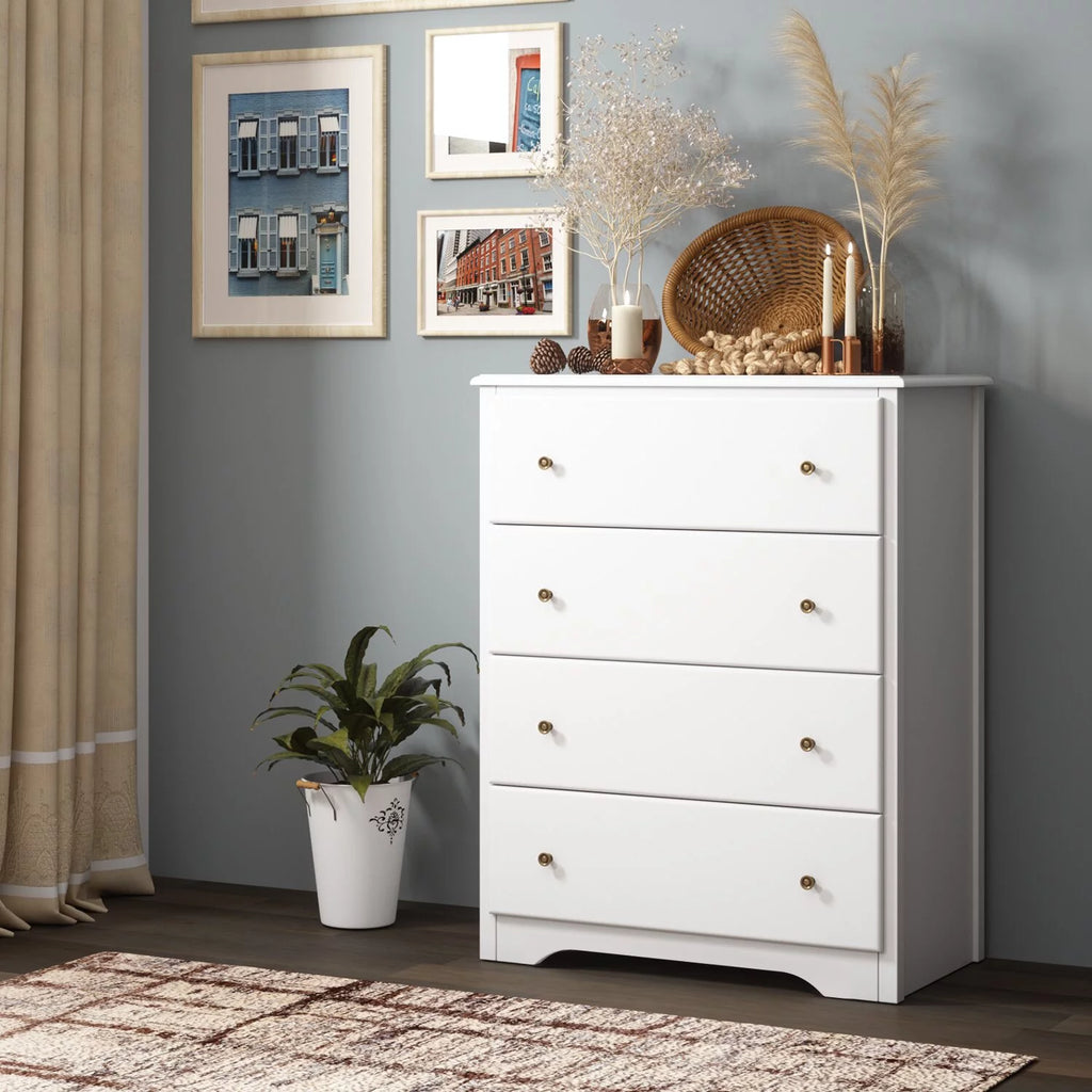White 4 Drawer Dresser Chest C994222