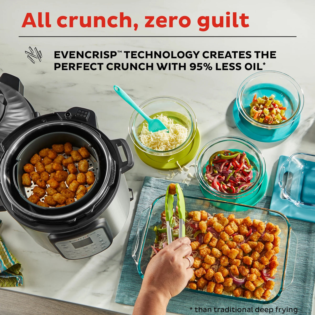 11-in-1 Air Fryer and Electric Pressure Cooker Combo, 8 Quart D4274