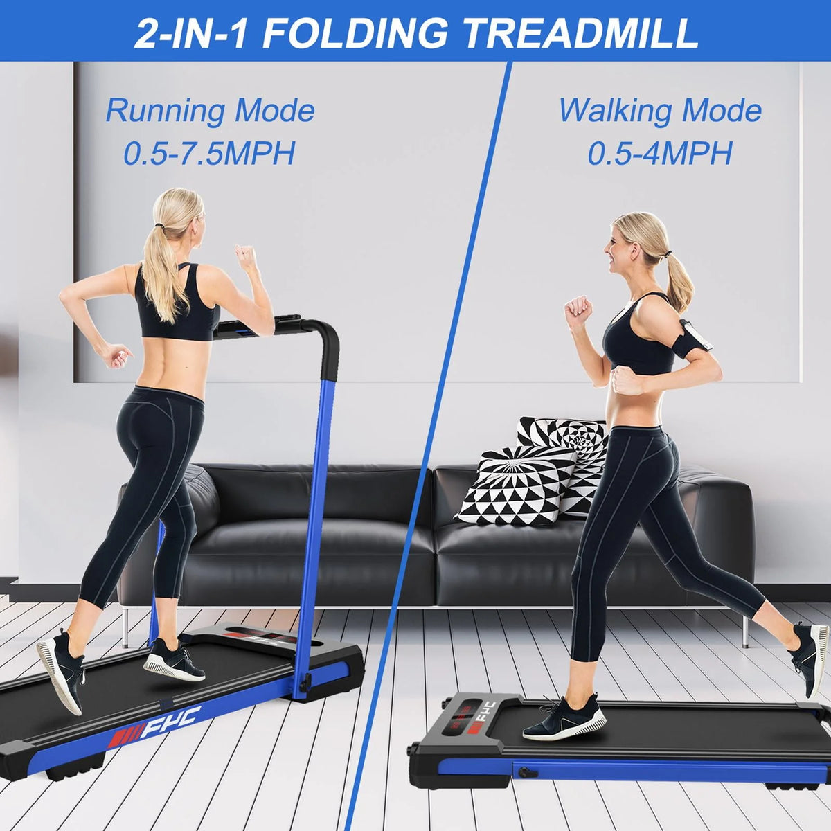 2.5 HP Folding Treadmill with LCD Display L61937