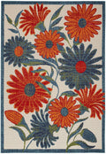 Ivory Multicolor 5'3 x 7'5 Area Rug Y647