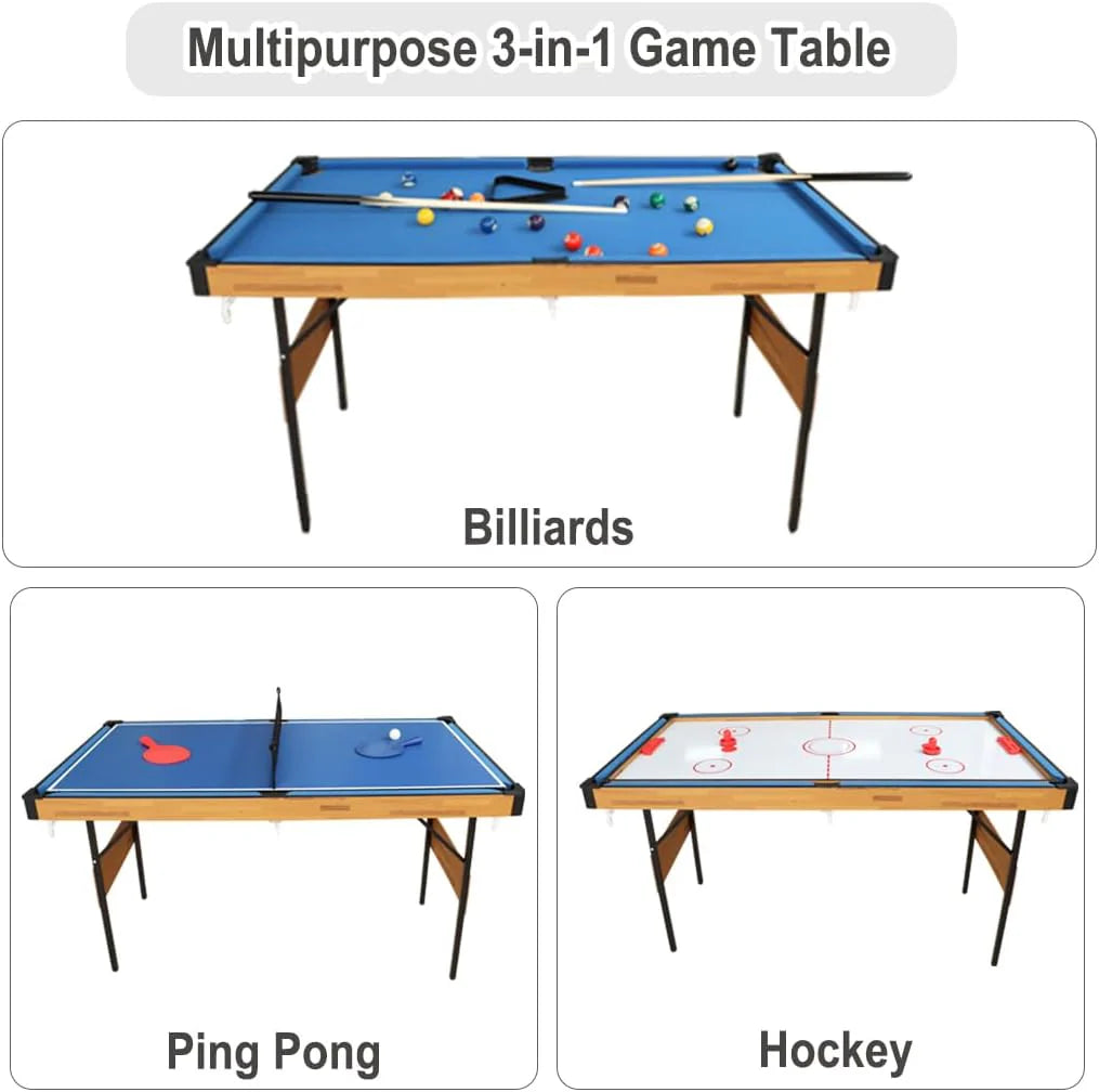 55 inch 3-in-1 Folding Billiard Table Set U2307