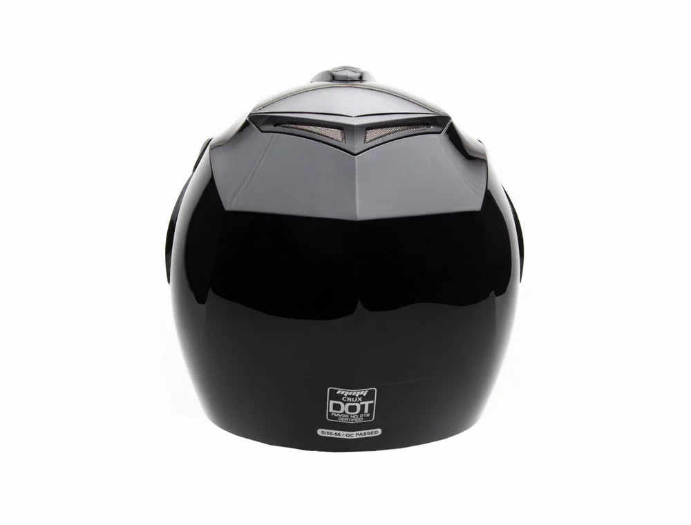 Open Face Helmet DOT Flip Up Shield Gloss Black Medium E884030