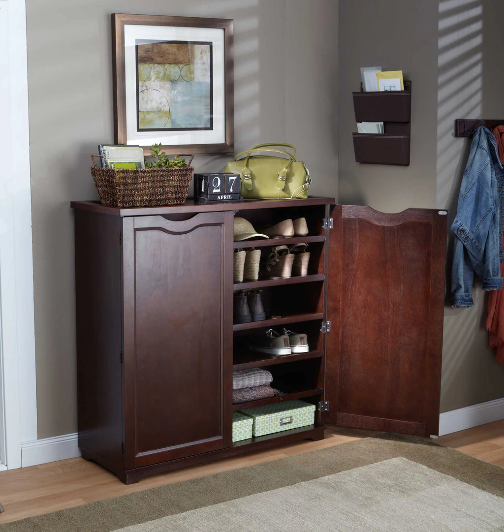 Mahogany Brown 6-Tier Wooden Shoe Dresser H18923
