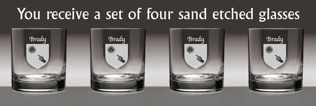 Irish Coat of Arms Tumbler Glasses Set of 4 U9226