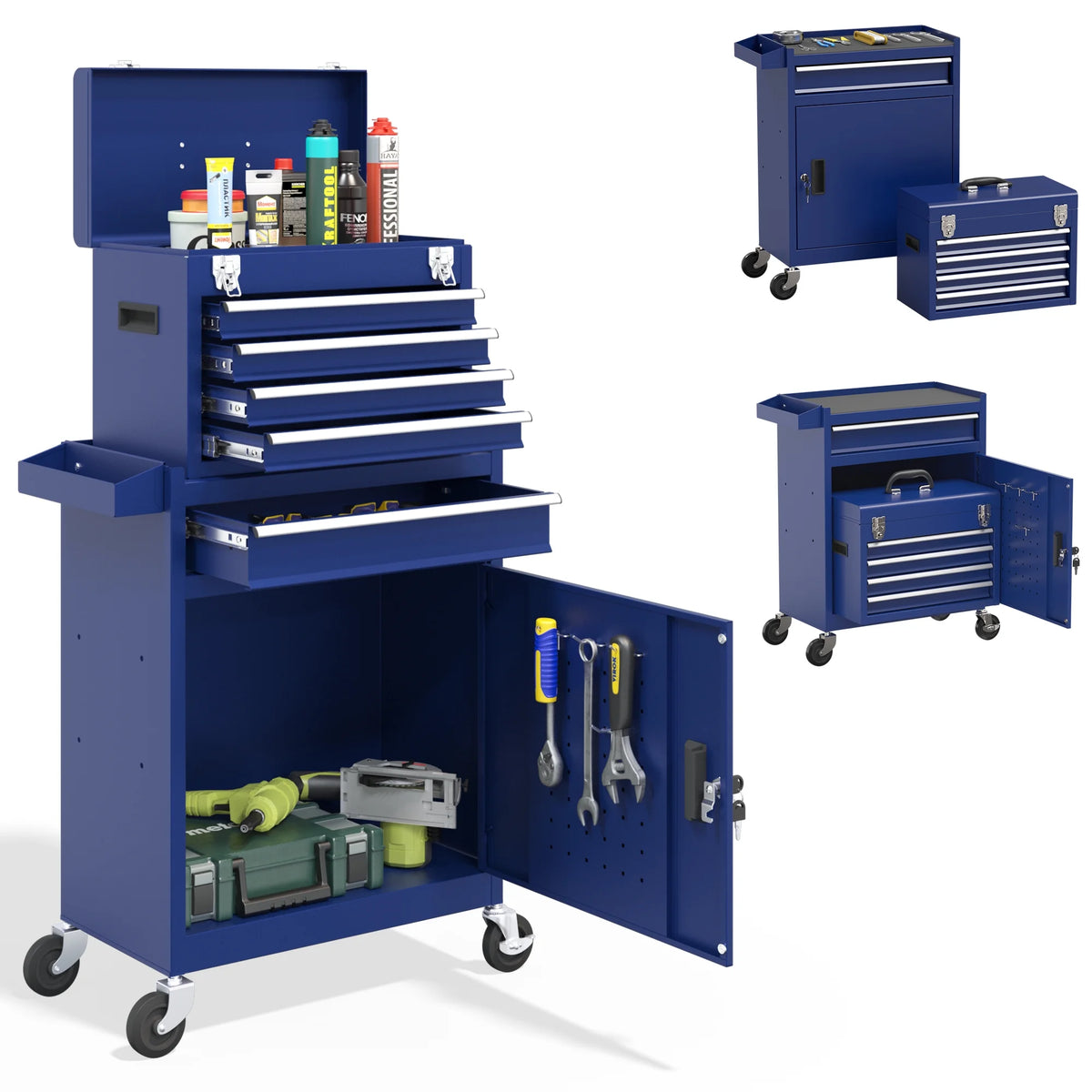 5 Drawer Mechanic Tool Chest with Wheels Rolling Tool Box Cabinet G22672