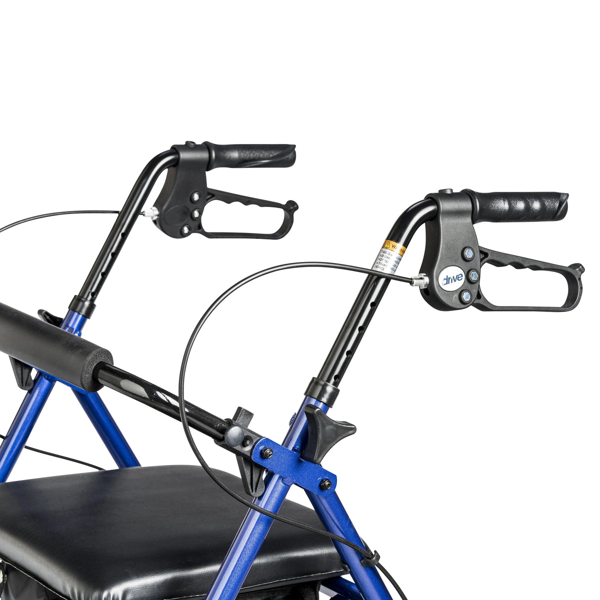 Blue Aluminum Rollator Rolling Walker with Padded Seat D392