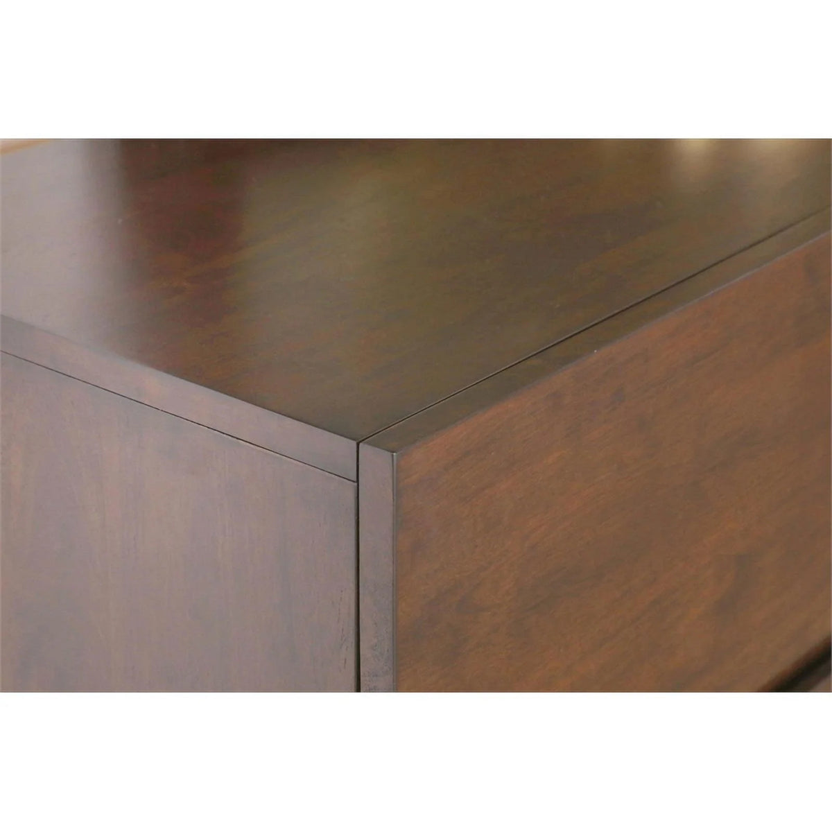 6 Drawer Modern Wood Rectangular Dresser in Dark Brown A12187
