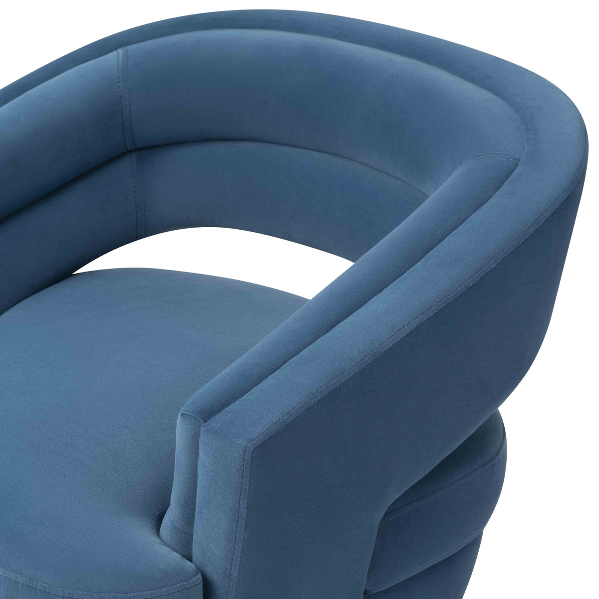 Velvet Upholstered Swivel Accent Chair with Gold Base I583