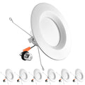 5/6in 5 Color Selectable Dimmable LED Recessed Light 6 Pack X903037