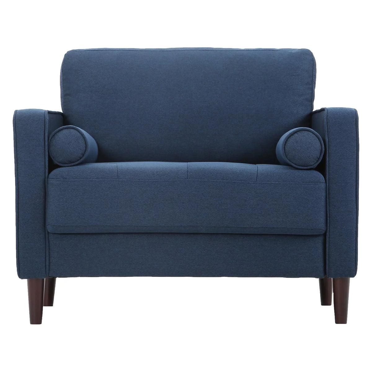King Chair in Navy Blue Fabric Upholstery Z20032