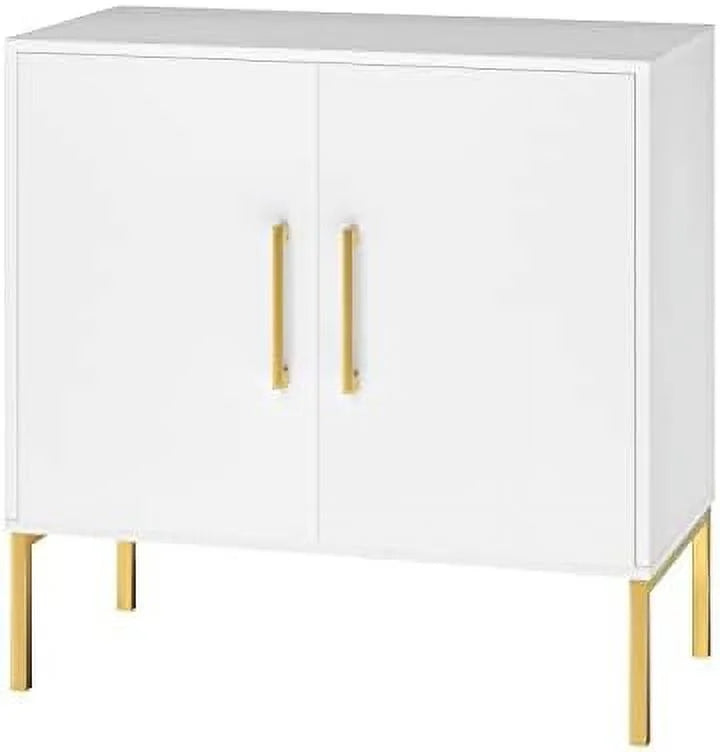 White Free Standing Cabinet with Doors Z259