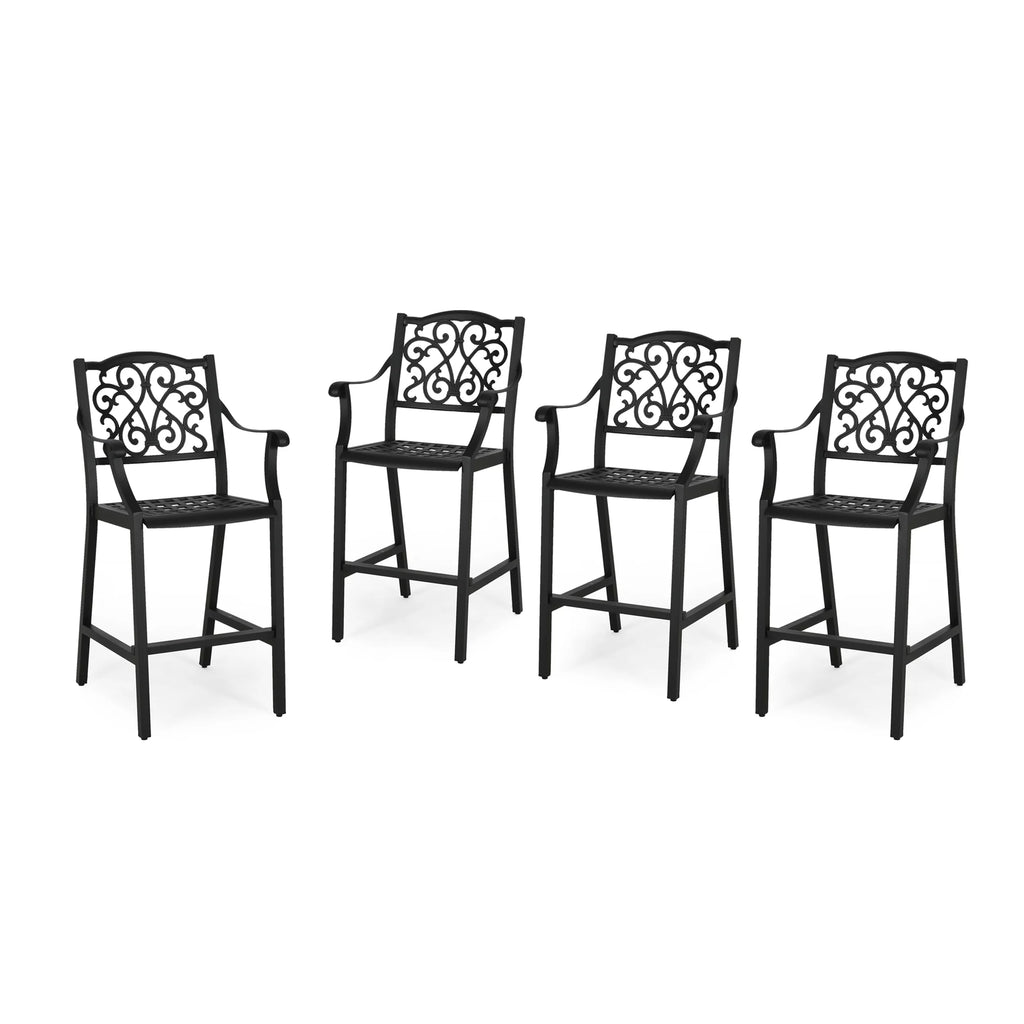 Set of 4 Aluminum Barstools N965