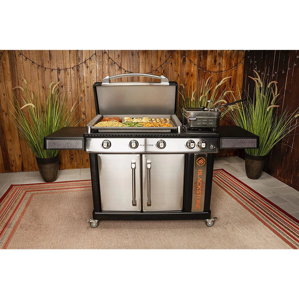 28 Inch 3 Burner Propane Griddle Cooking Station with Cabinets M42940