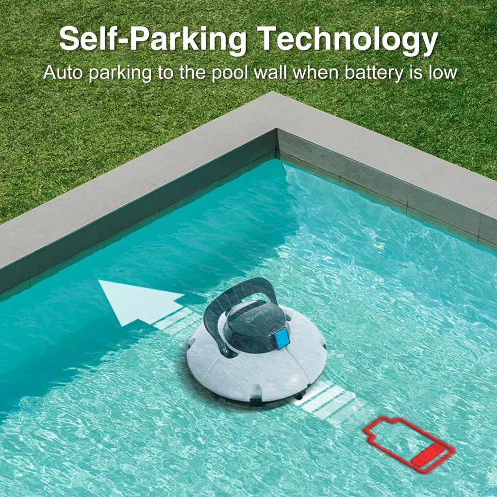 Cordless Robotic Pool Cleaner with Dual Suction Ports Y9141