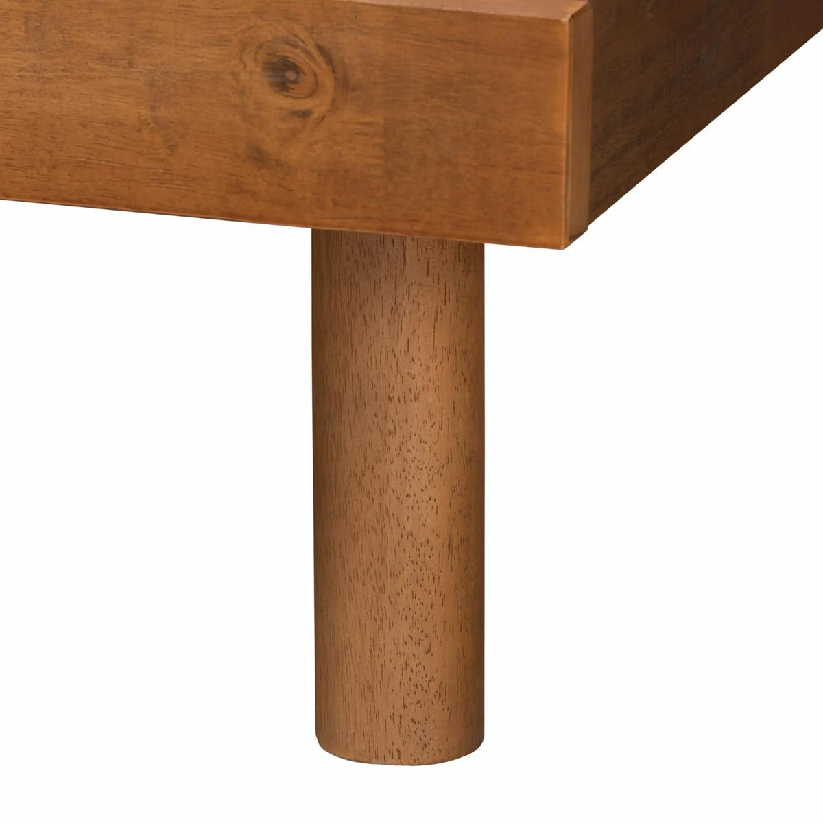 Ash Walnut Finished Wood King Size Platform Bed Z5361