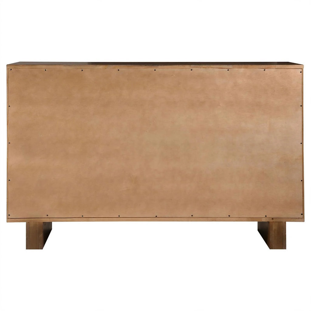 6 Drawer Modern Wood Rectangular Dresser in Dark Brown A12187