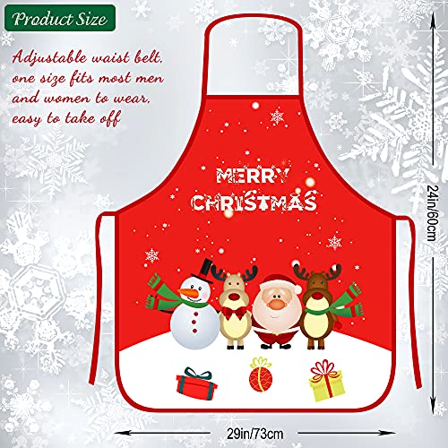 Christmas Apron, 3PCS Adjustable Kitchen Cooking Aprons C59043