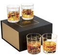 Clear Old Fashioned Whiskey Glasses Set of 4 M431