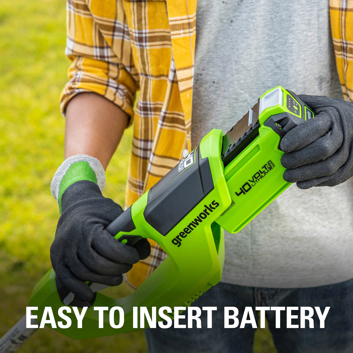 40V 15 Straight Shaft String Trimmer with 2.5 Ah Battery and Charger R424