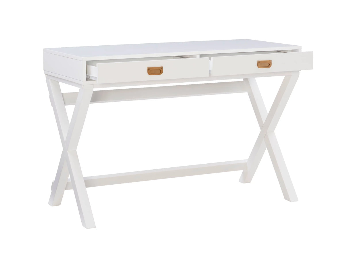2-Drawer White Writing Desk P784210