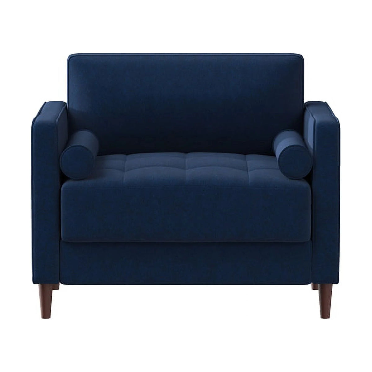 King Chair in Navy Blue Fabric Upholstery Z20032