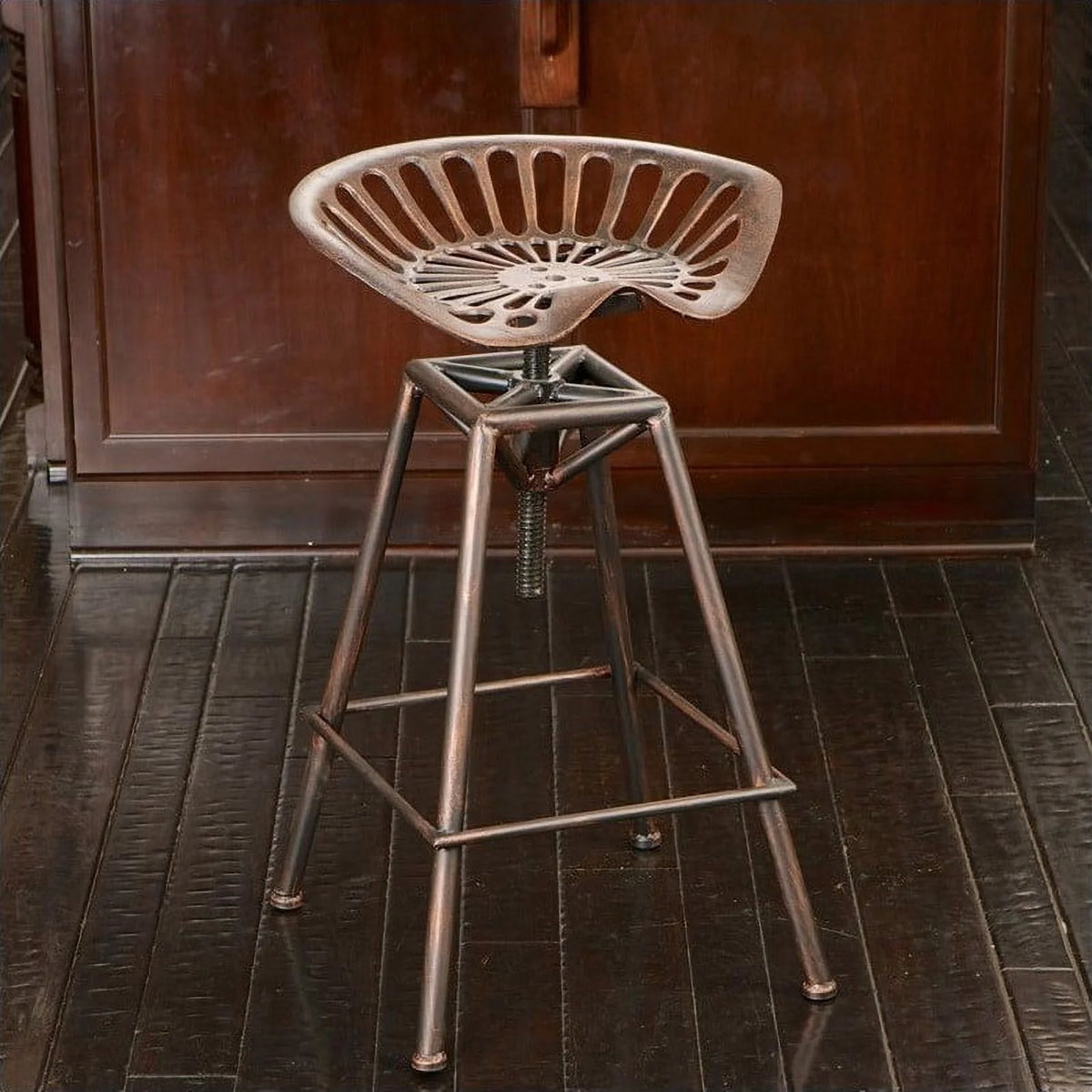 26" Copper and Silver Bar Stool N1177