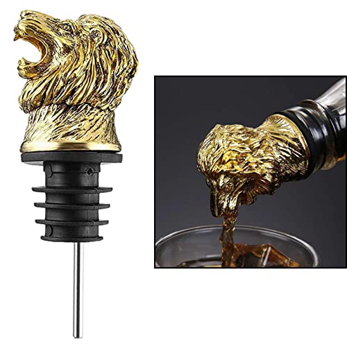 Zinc Alloy Animal Stag Head Bottle Pourer Q7324
