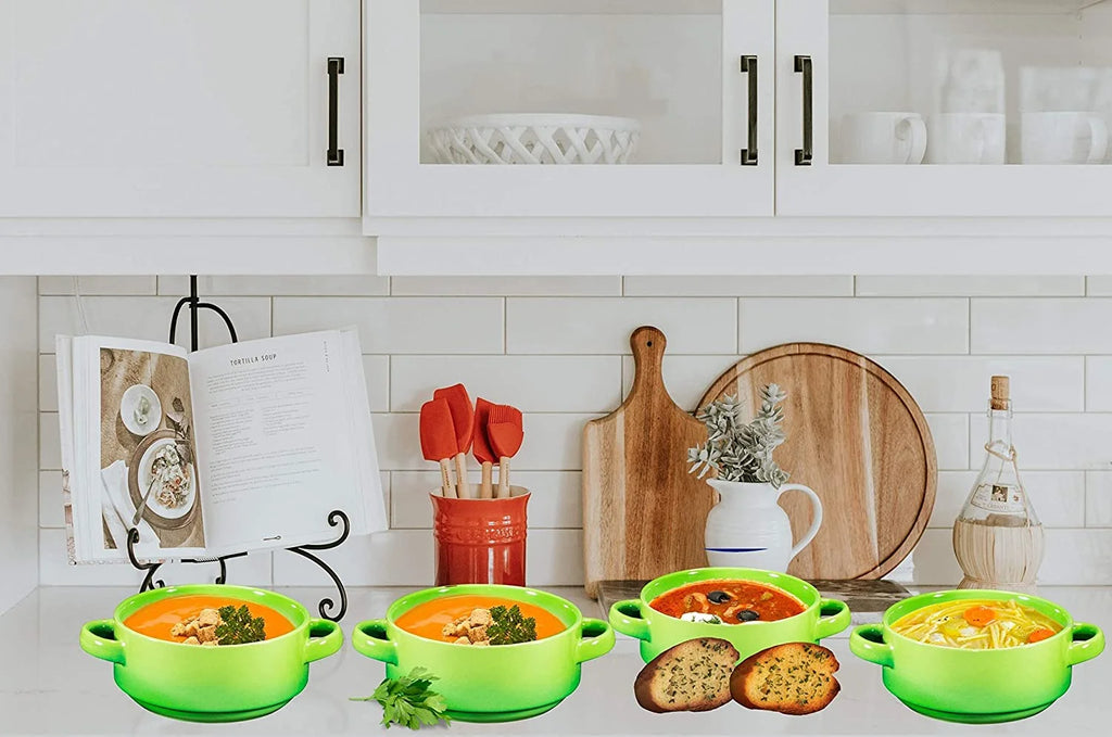 19 Oz Ceramic Soup Bowls with Handles Oven Safe T80292