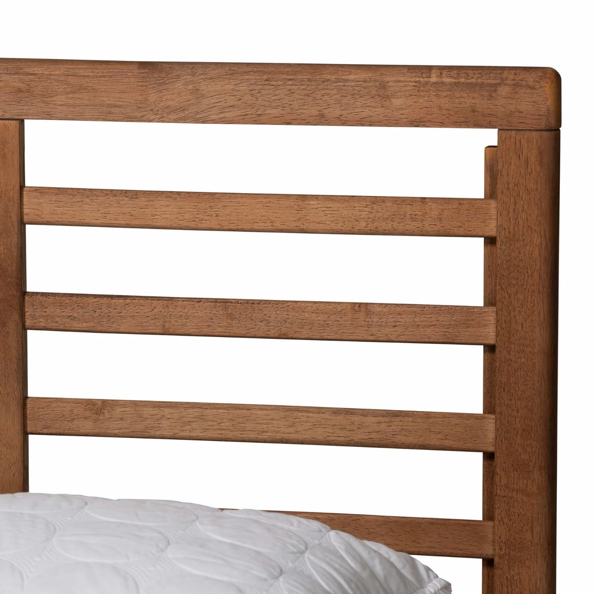 Ash Walnut Finished Wood King Size Platform Bed Z5361