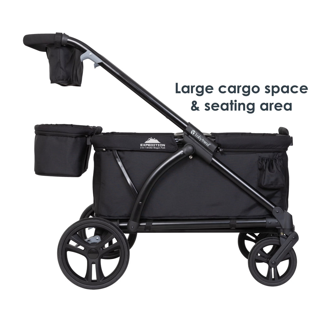 Black 2-in-1 Stroller Wagon I174622