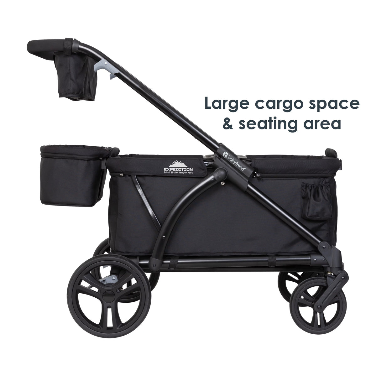 Black 2-in-1 Stroller Wagon I174622